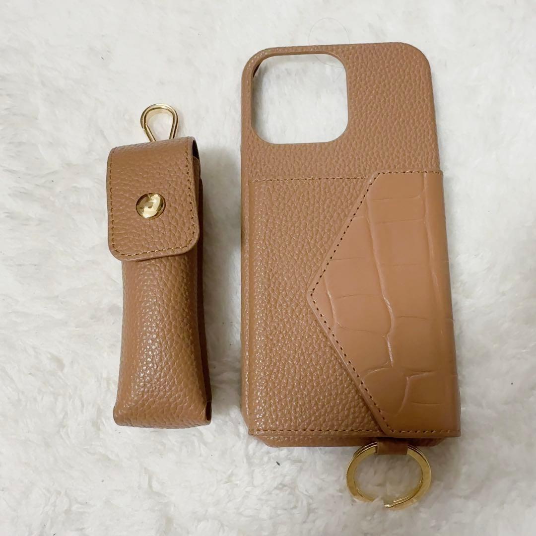 美品 しーちゃん iphone16promax ミラー付きカードケース