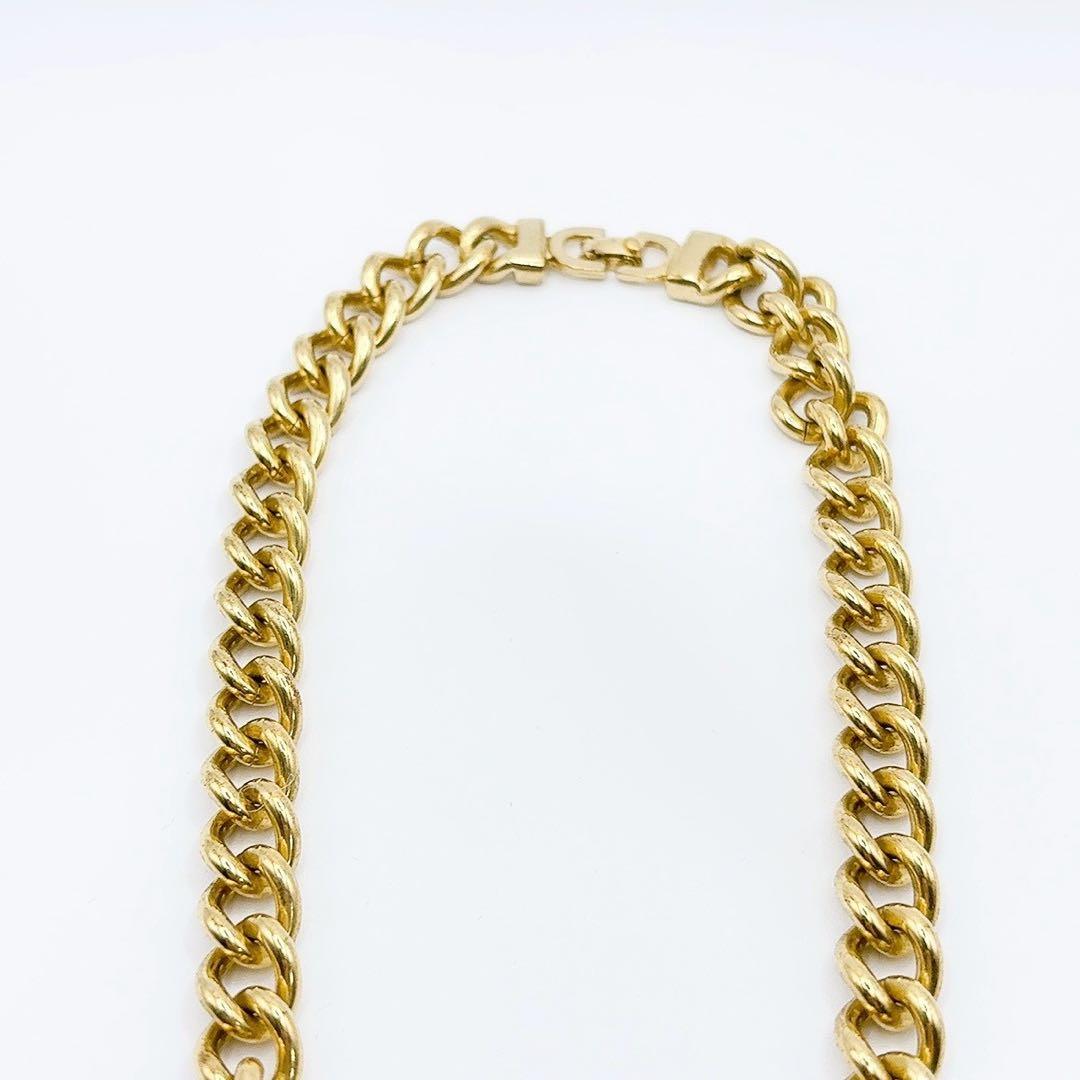 美品✨DIOゴール ネックレス 喜平 チェーン 大ぶり ラインストーン