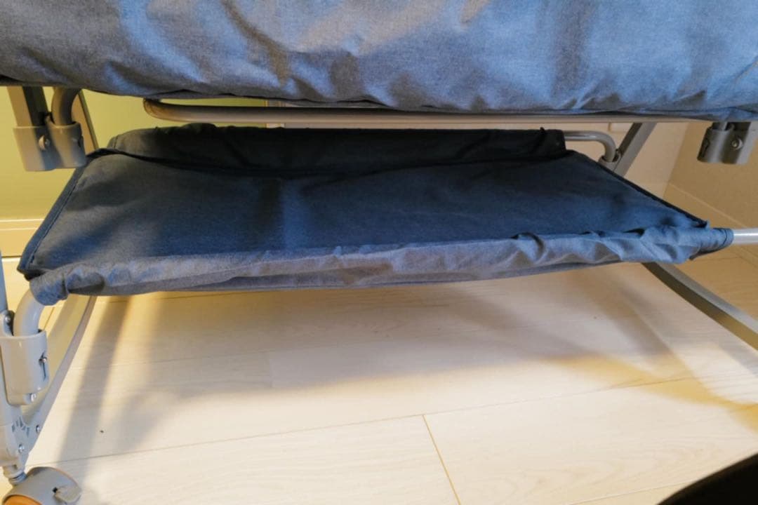 [2024新型:新品未使用] ベビーベッド（色：ブルー）