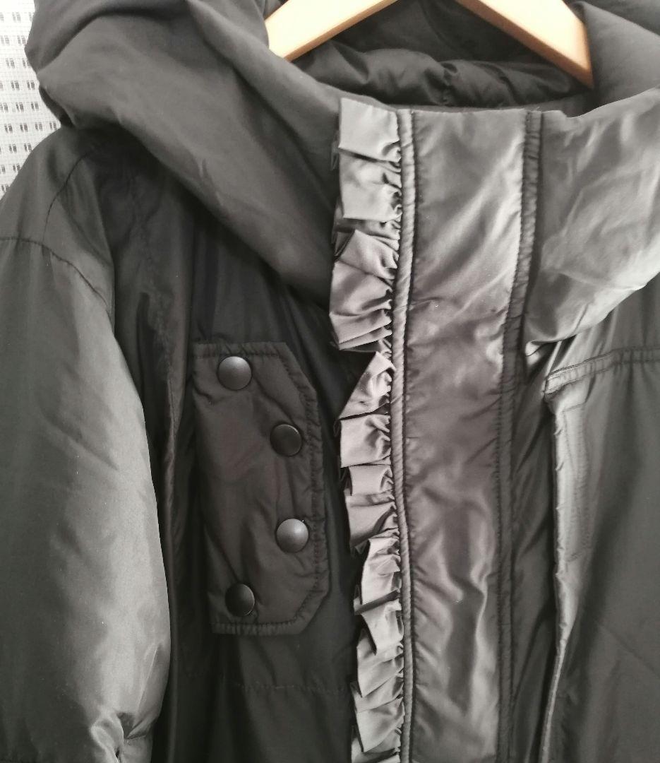 H.A.K.　 NAVY　コラボ　ダウンコート　フリル　ブラック