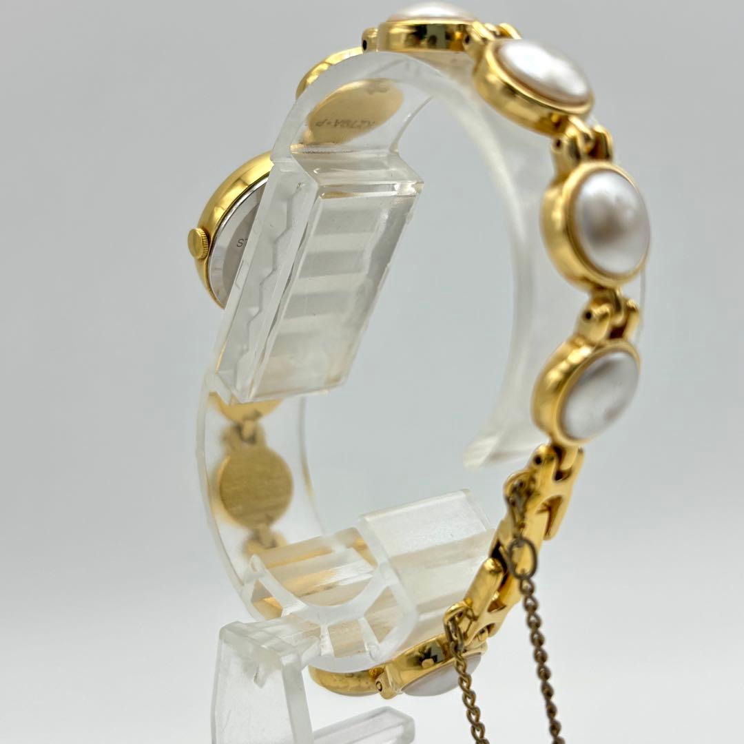 激レア✨SEIKO ALBA 腕時計 パール装飾 ラウンド ゴールド ブレス