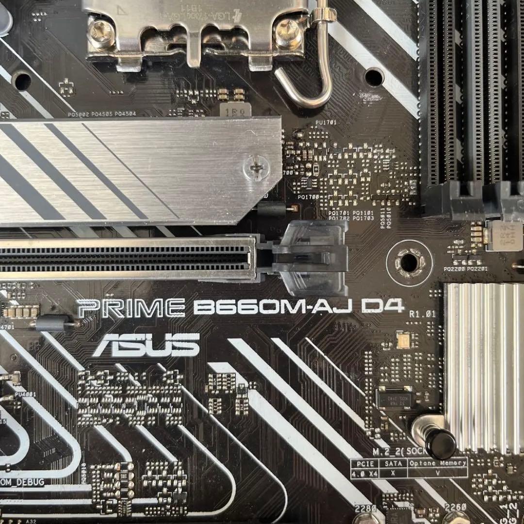 マザーボード b660m-aj d4 12世代 cpu 対応 asus