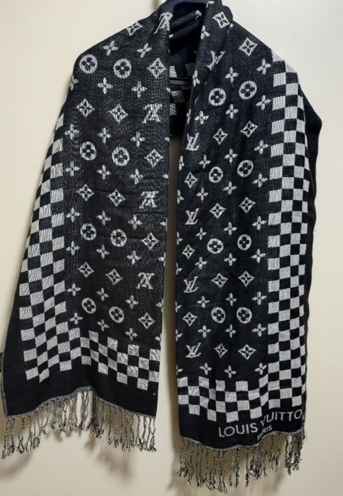 【プロ※確認】LOUIS VUITTON チェック モノグラム マフラー