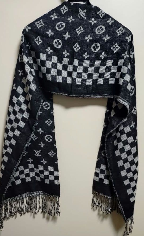 【プロ※確認】LOUIS VUITTON チェック モノグラム マフラー