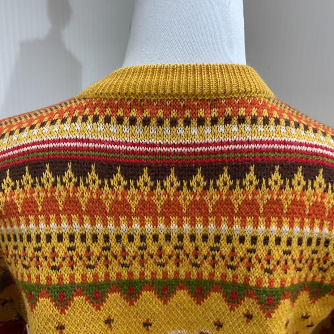 希少　日本製　I.S.　イッセイミヤケ　М 　　アイル柄 　厚手　長袖セーター