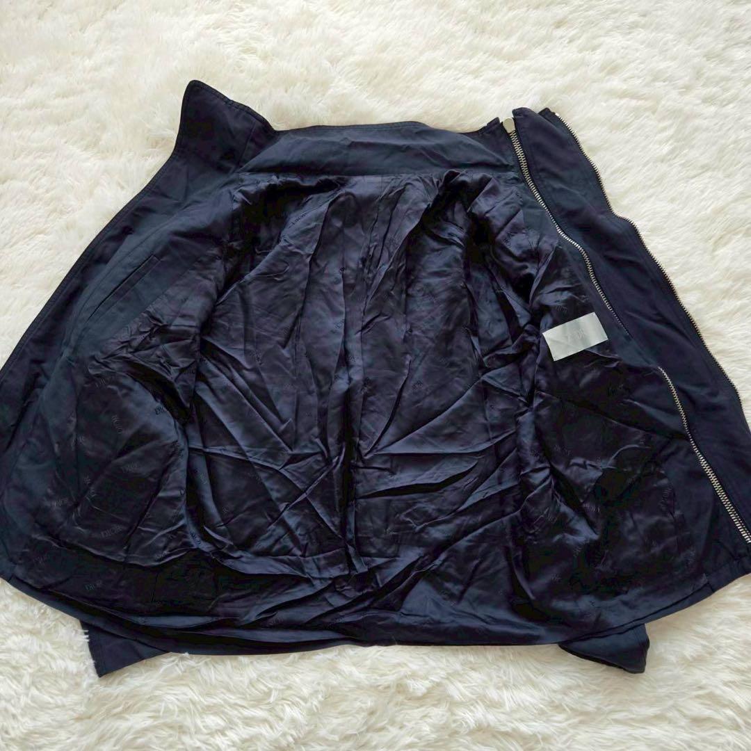 【DIOR ディオール】 コットンナイロンジャケット 44 ネイビー メンズ