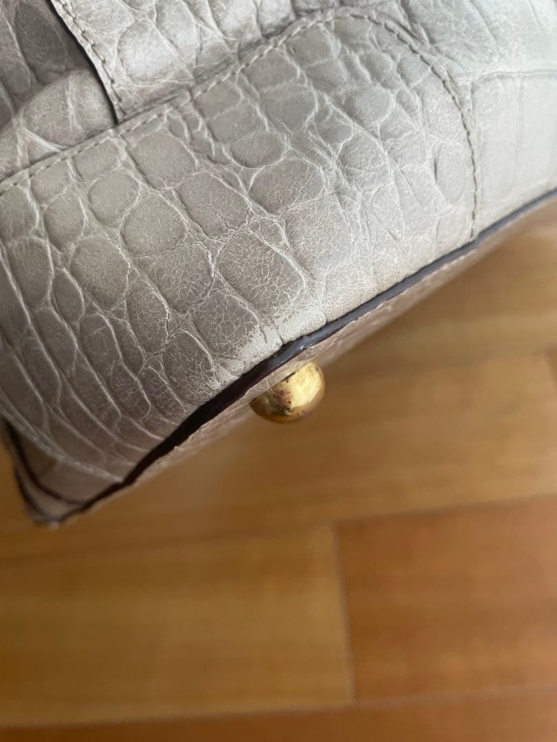 J&M Davidson　クロコ型押し 旅行　ボストンバッグ ユニセックス