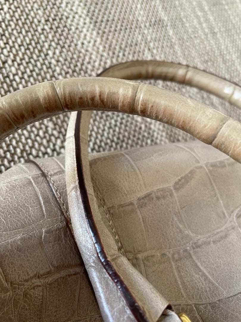 J&M Davidson　クロコ型押し 旅行　ボストンバッグ ユニセックス