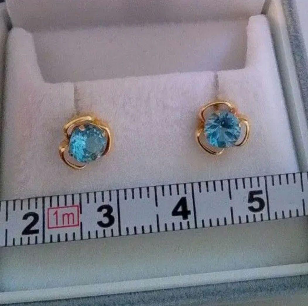 K18YG ブルートパーズ ピアス