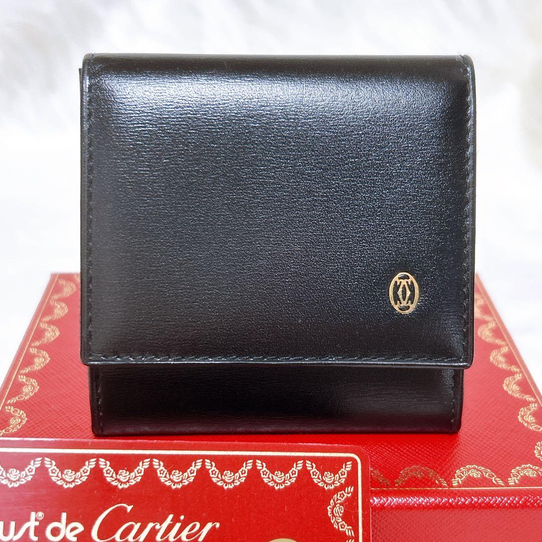カルティエ★Cartier レザー Pasha パシャ ケース ブラック