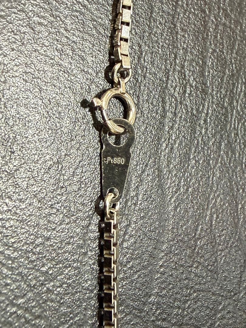 Pt850 プラチナネックレス 45cm 13.7g べネチアンチェーン