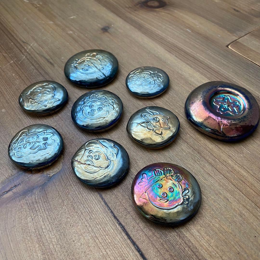 明治　大正　戦前　おはじき　サザエさん　フクスケ　他　石蹴り　ラスター　ガラス