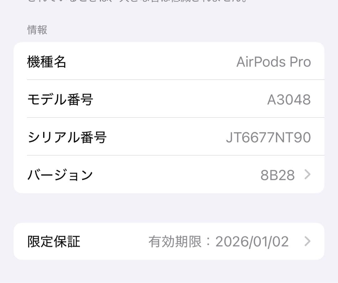 AirPods Pro 第2世代 (USB-C) 2025年1月購入