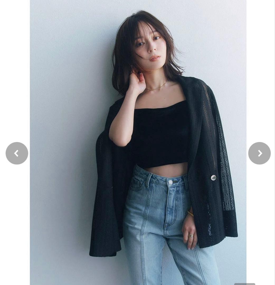 anuans OUR WACOAL カップインベロアショートキャミソール