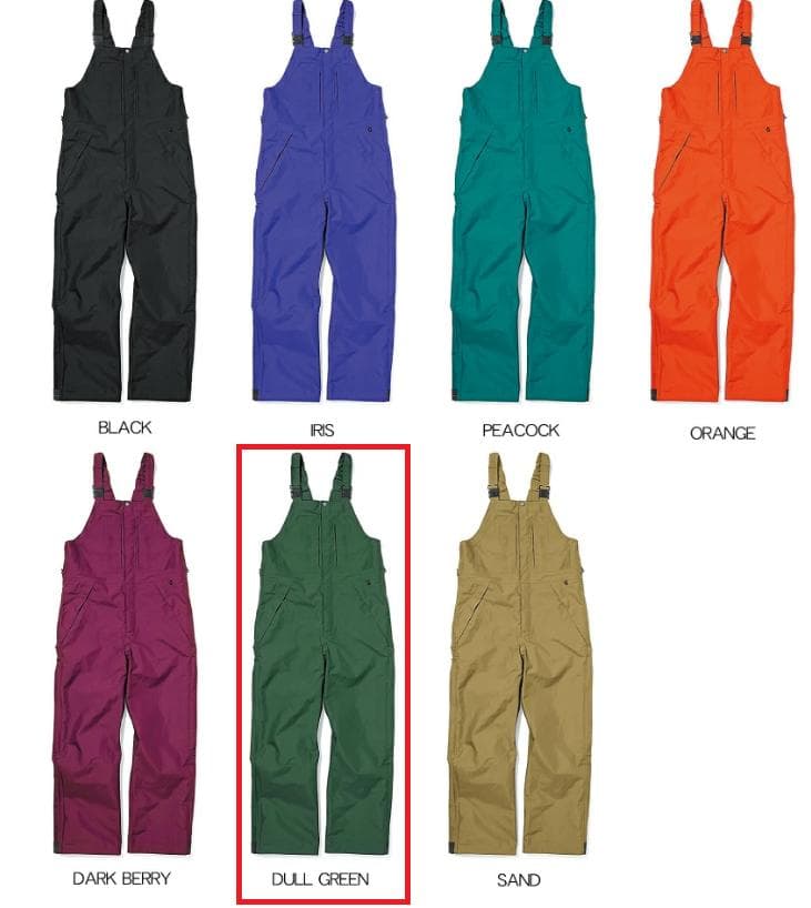 [23-24]グリーンクロージング green clothing ビブパンツ L