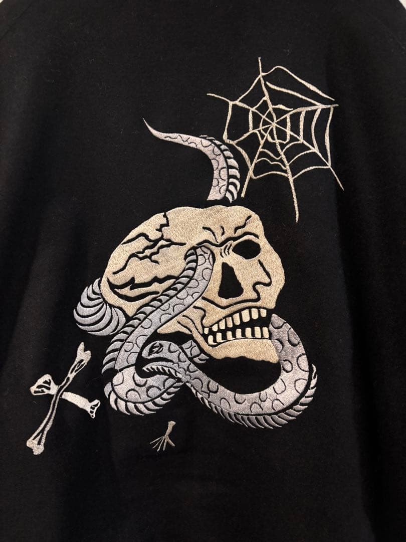 東洋　GOLD　ウールメルトン　アセテート　スカル　スカジャン　サイズM