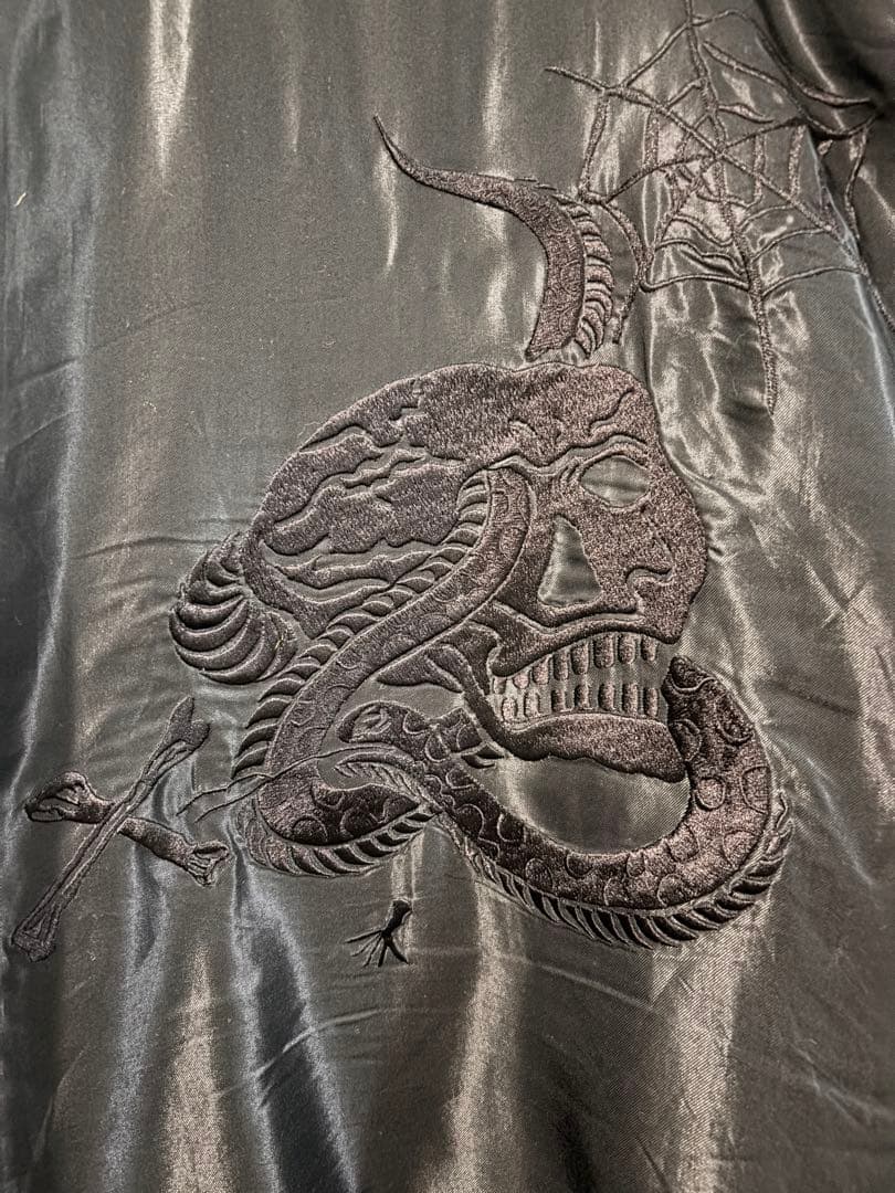 東洋　GOLD　ウールメルトン　アセテート　スカル　スカジャン　サイズM