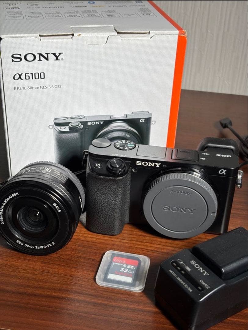 SONY α6100 標準ズームレンズセットSDカード・充電器付