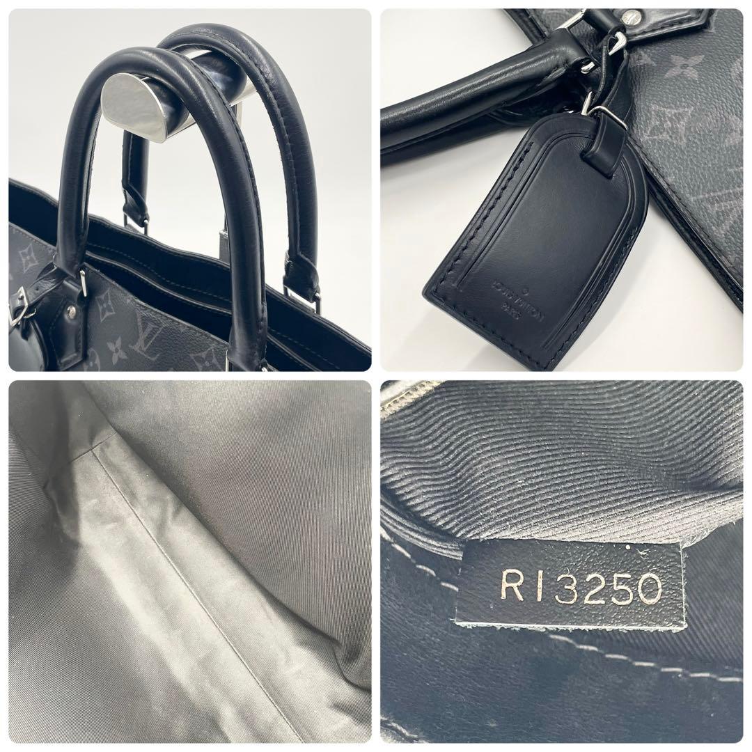 ルイヴィトン グランサック モノグラムエクリプス トートバッグ 大容量ネームタグ