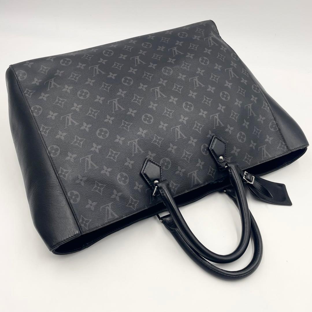 ルイヴィトン グランサック モノグラムエクリプス トートバッグ 大容量ネームタグ