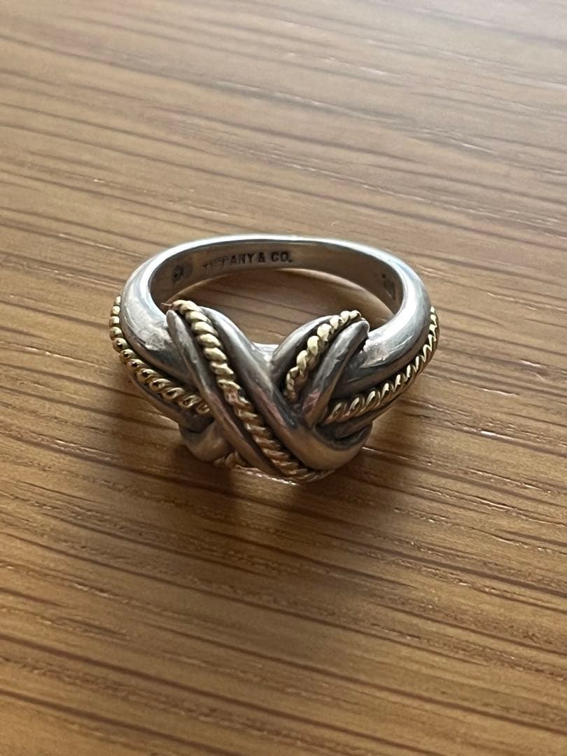 Tiffany& Co. シグニチャーリング コンビ 8号