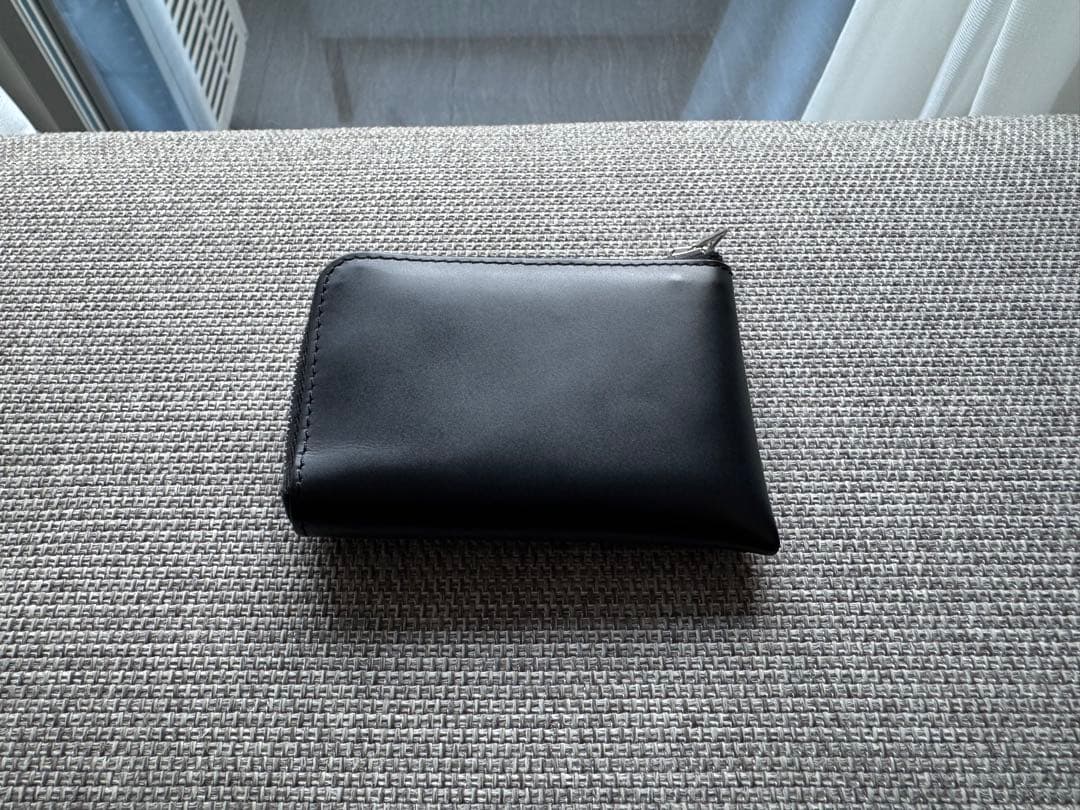 aeta L-SHAPED WALLET S ブラック スムースレザー