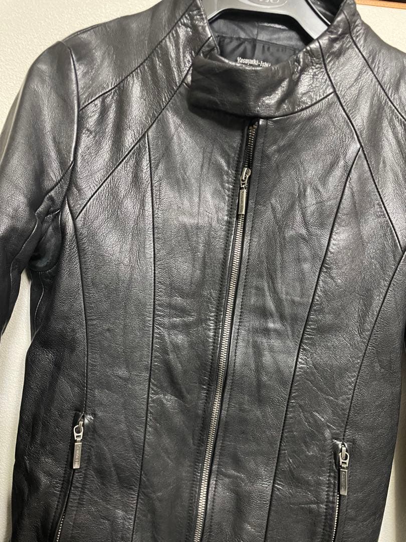 ヤスユキイシイ13万 yasuyuki ishii本革レザーライダースy2k