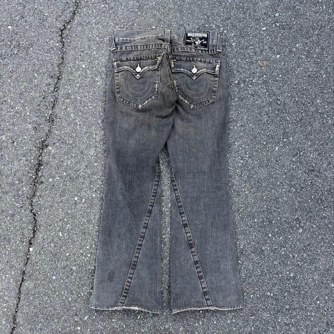 00s USA製 TRUE RELIGION ブラック フレアデニムパンツ 28