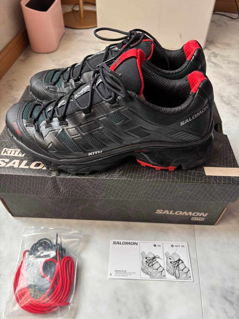 KITH×SalomonXT-4K Black/Scarab/Fiery Red