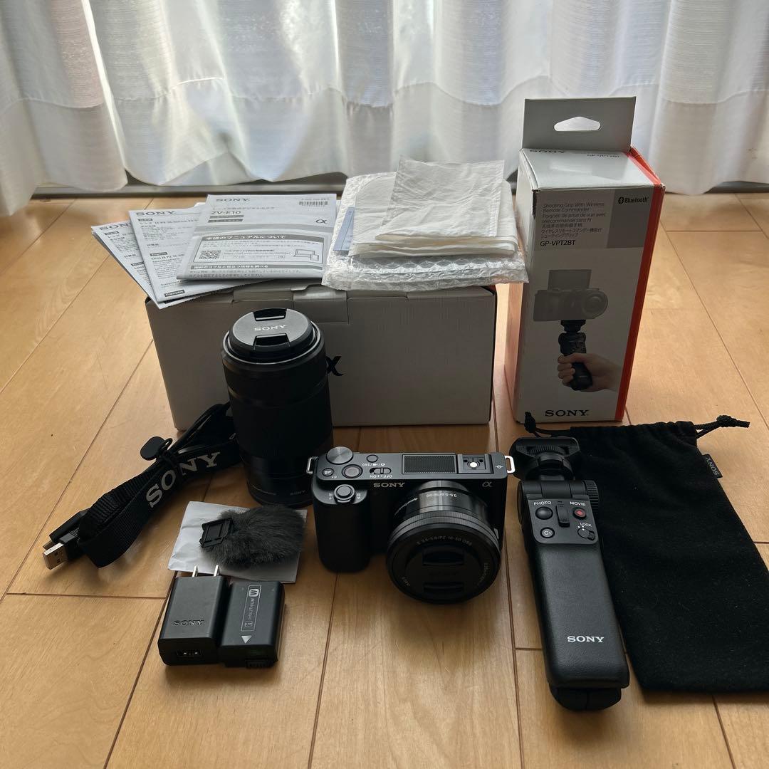 SONY ZV-E10 パワーズームレンズ キット　シューティンググリップ付