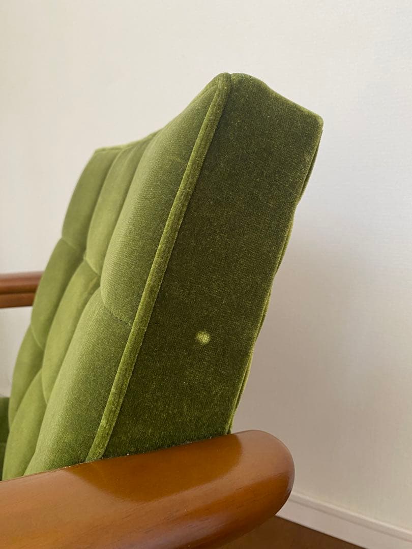 【送料込】カリモク60 Ｋチェア（モケットグリーン）