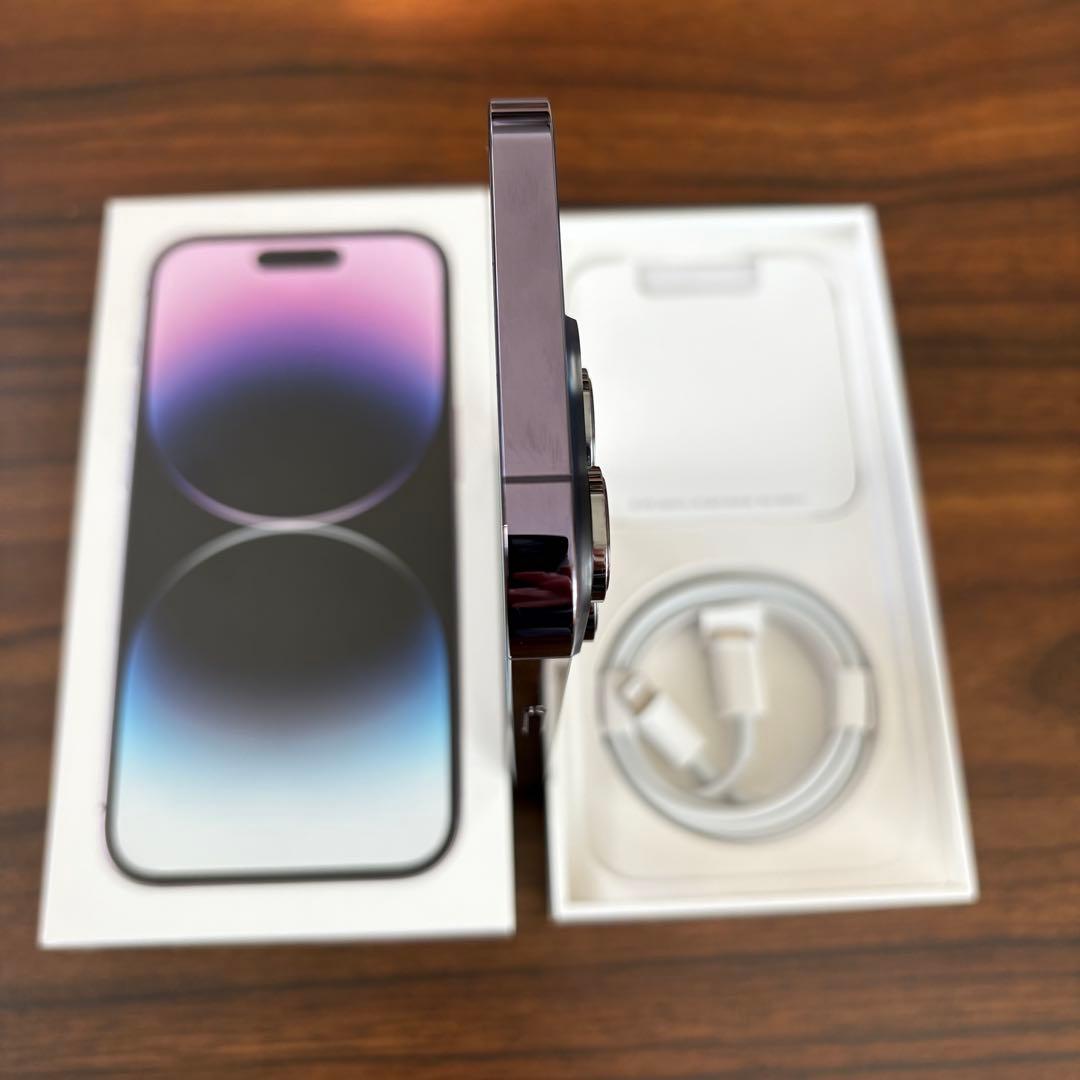 超美品　iPhone14 pro 256gb ディープパープル simフリー