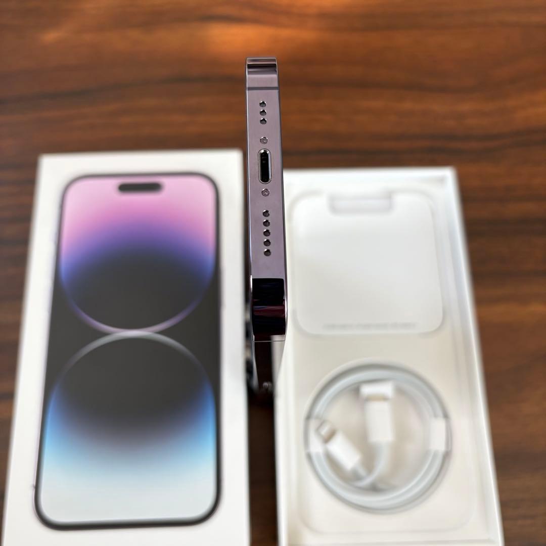 超美品　iPhone14 pro 256gb ディープパープル simフリー