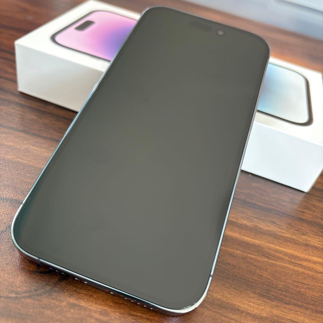 超美品　iPhone14 pro 256gb ディープパープル simフリー