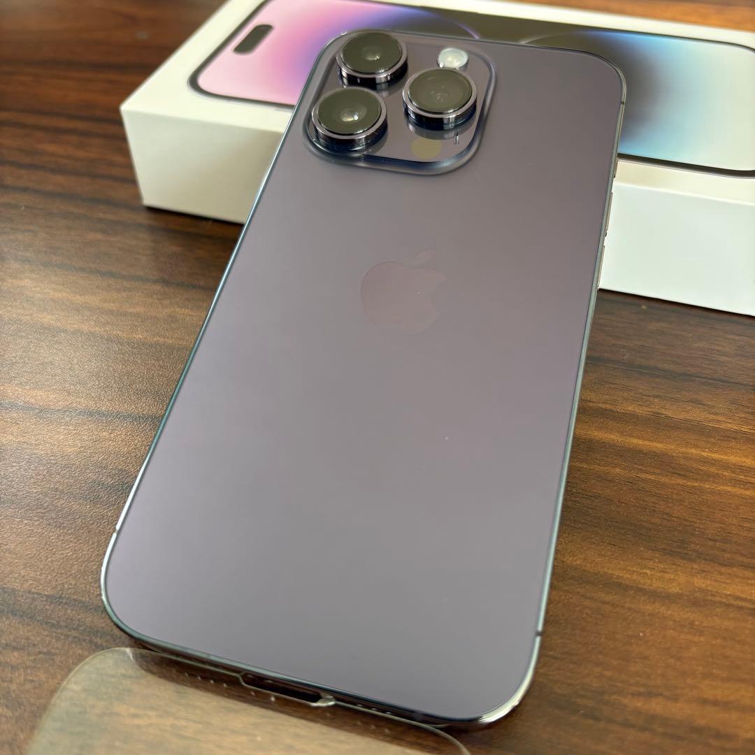 超美品　iPhone14 pro 256gb ディープパープル simフリー