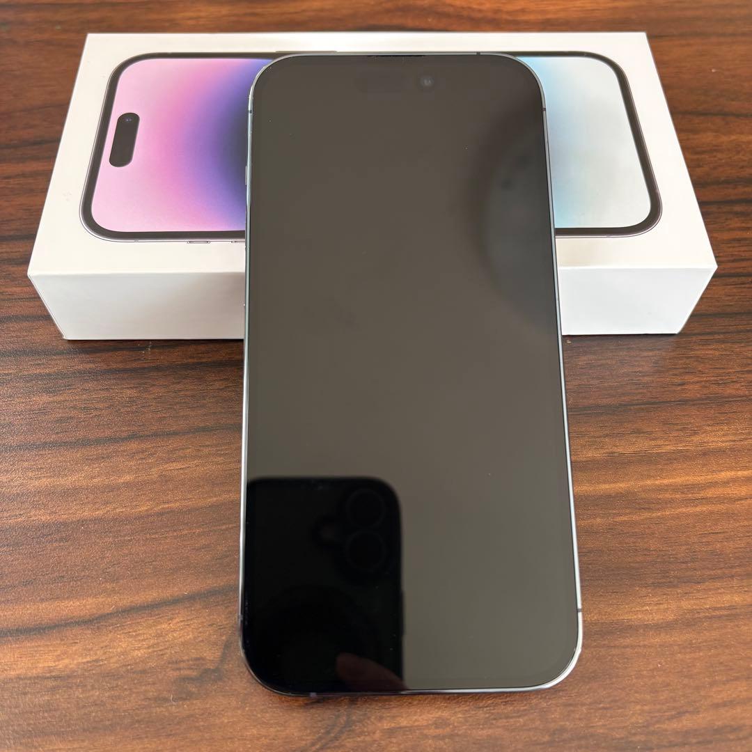 超美品　iPhone14 pro 256gb ディープパープル simフリー