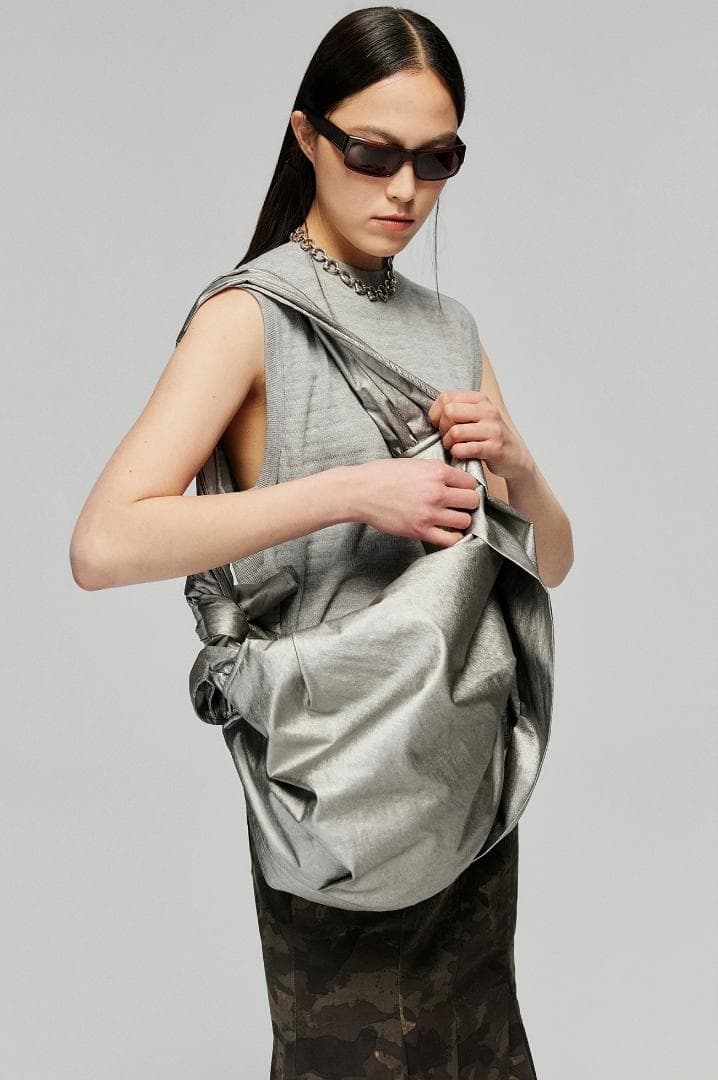 Simple Project プリーツショルダーバッグ オールマッチ 男女兼用