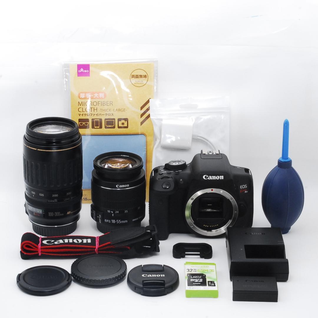 高画質＆軽量Canon Kiss x8i＋18-55＆100-300mm初心者◎