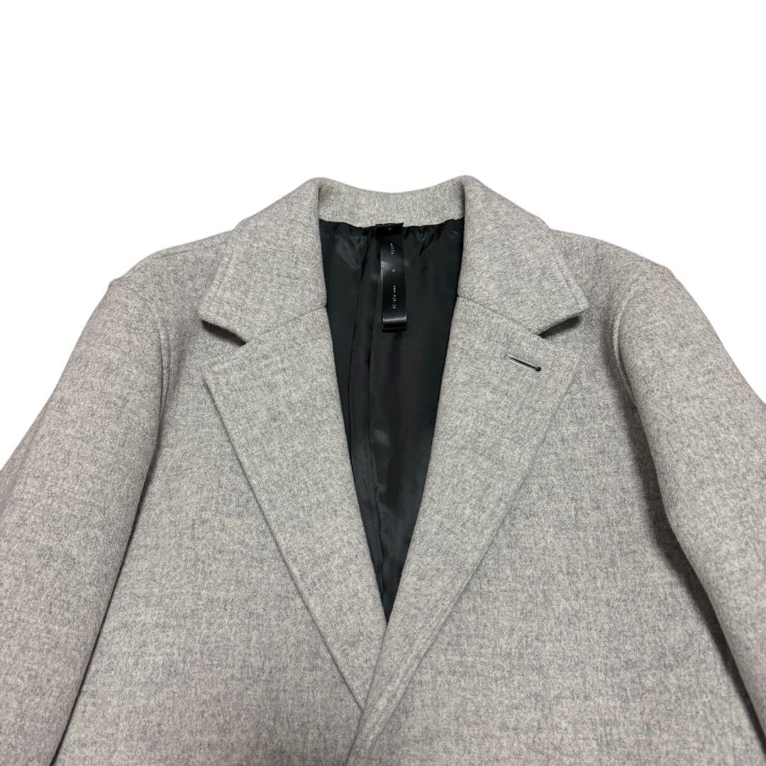 wjk fine wool chester チェスターコート グレー メンズ S