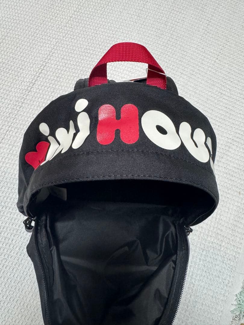 【pppiiisan】mikihouse黒リュック フロントポケット付き