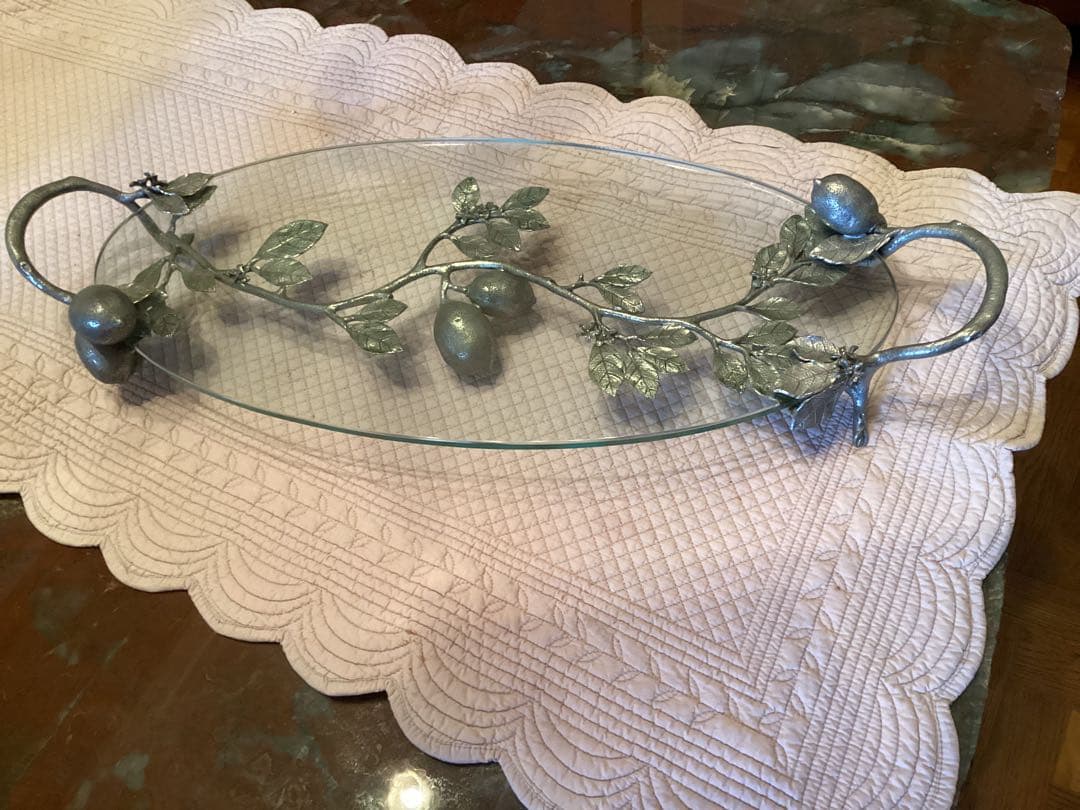 アトリエジュンコ ガラス製オーバルトレー