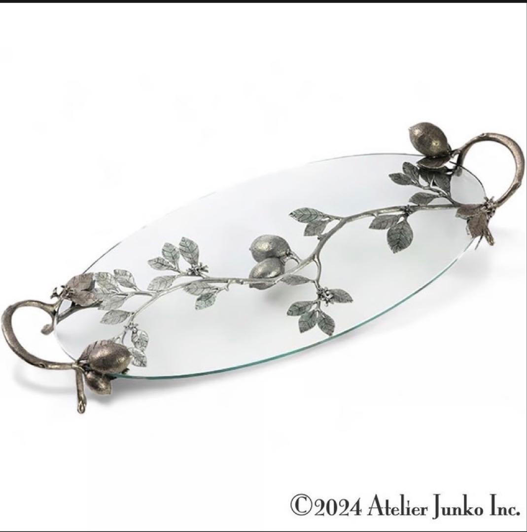 アトリエジュンコ ガラス製オーバルトレー