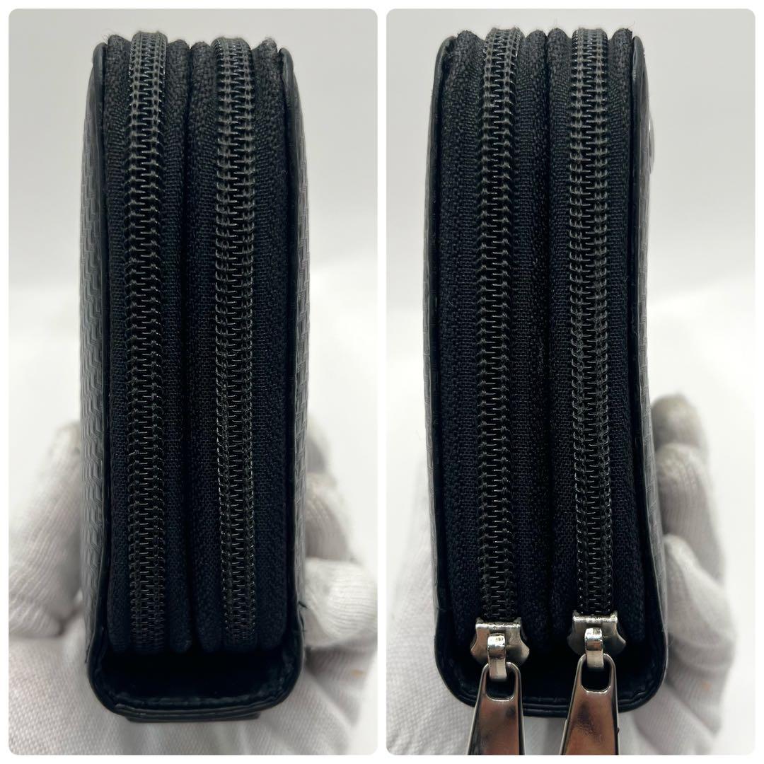 極美品✨ ダンヒル レザー ラウンドファスナー オーガナイザー 財布 ブラック