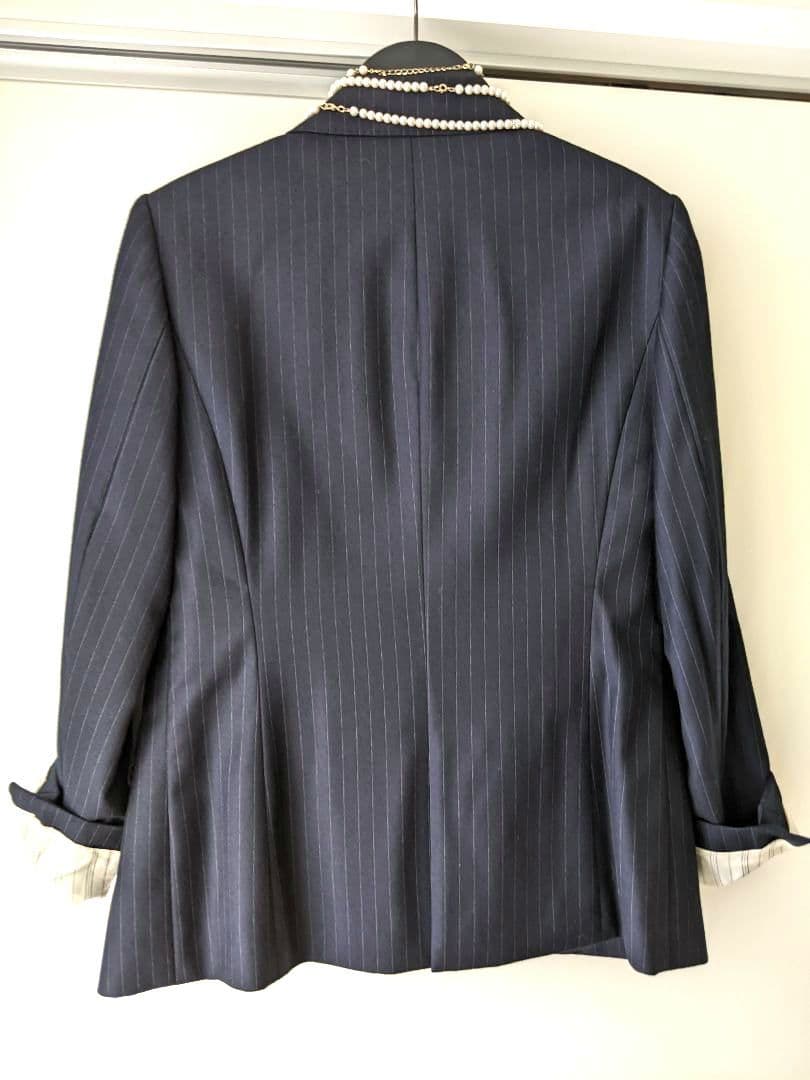 【美品】スーツカンパニー　イタリア　REDA ネイビー ストライプ スーツ XL