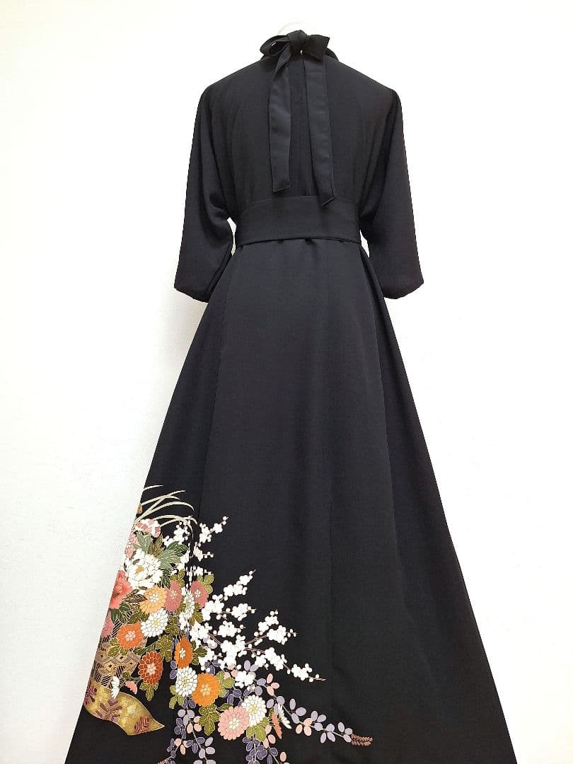 着物リメイクワンピース3695