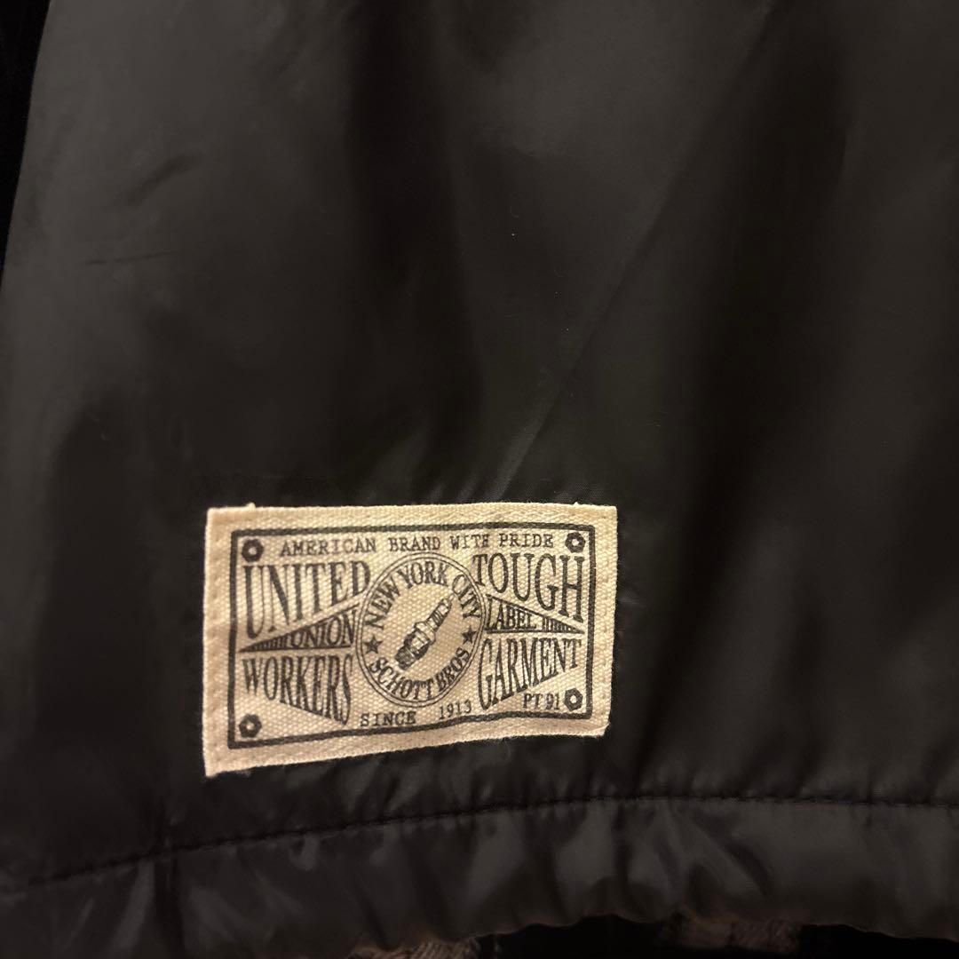 Schott ブラック ナイロン　コーチジャケット　Lサイズ　　ショット