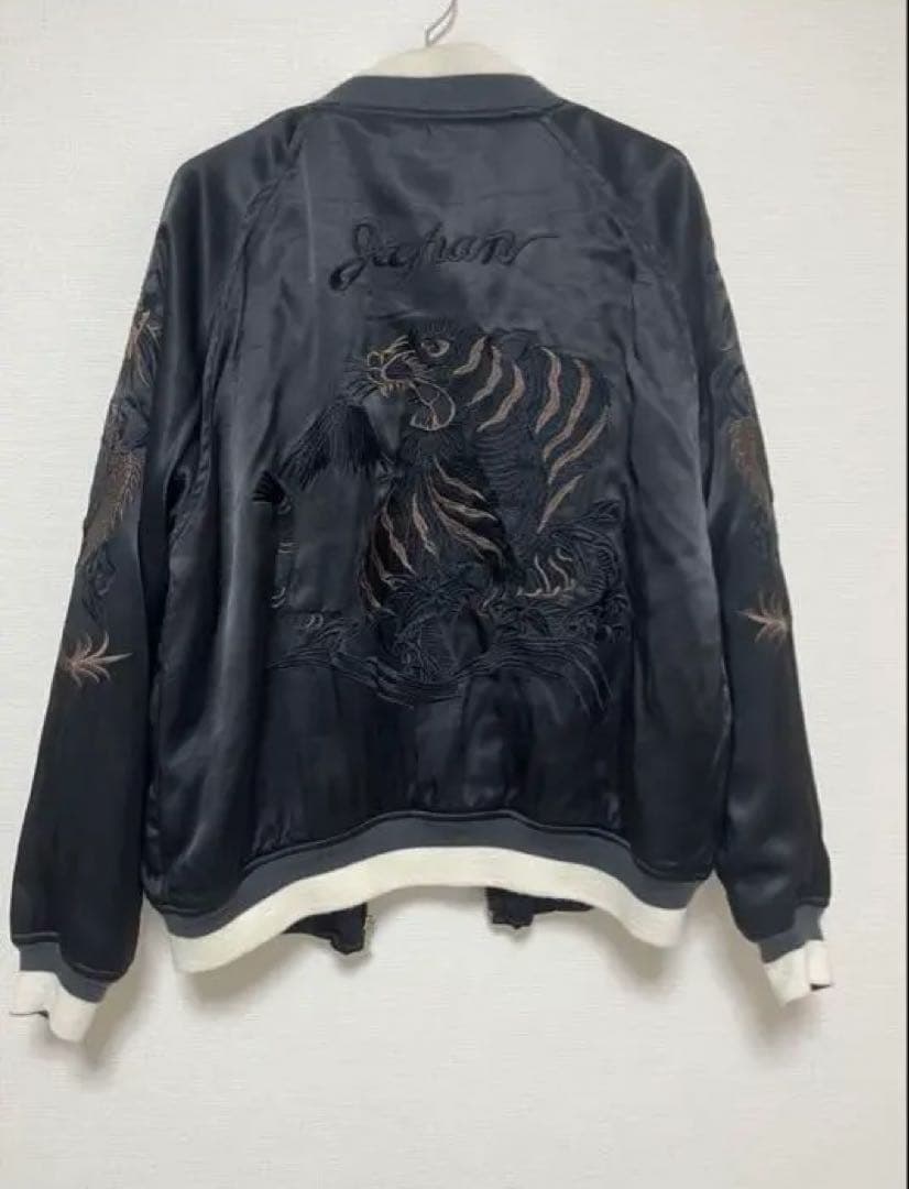 HOUSTON ブラック スカジャン L