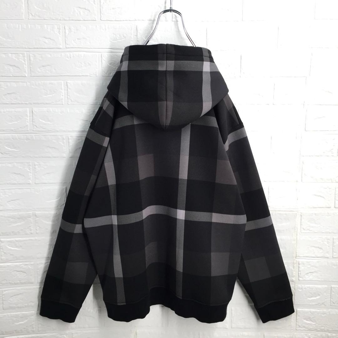 【希少LL】ブラックレーベルクレストブリッジ チェック プルオーバーパーカー