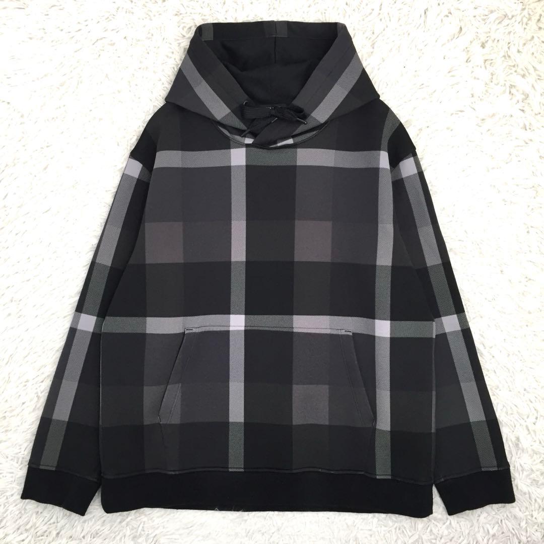【希少LL】ブラックレーベルクレストブリッジ チェック プルオーバーパーカー
