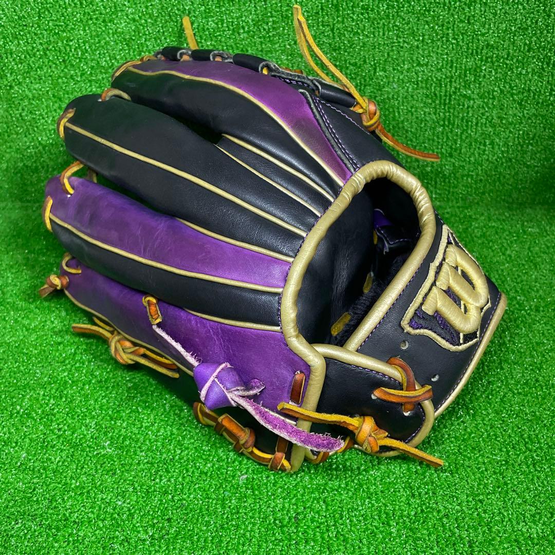 ウィルソン D-MAX 軟式用 内野手用 大人用 グローブ パープル 紫